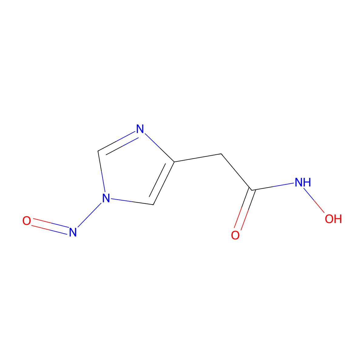 (1-Nitroso-1H-imidazol-4-yl)acetohydroxamic acid molecular structure, CAS 149573-80-8