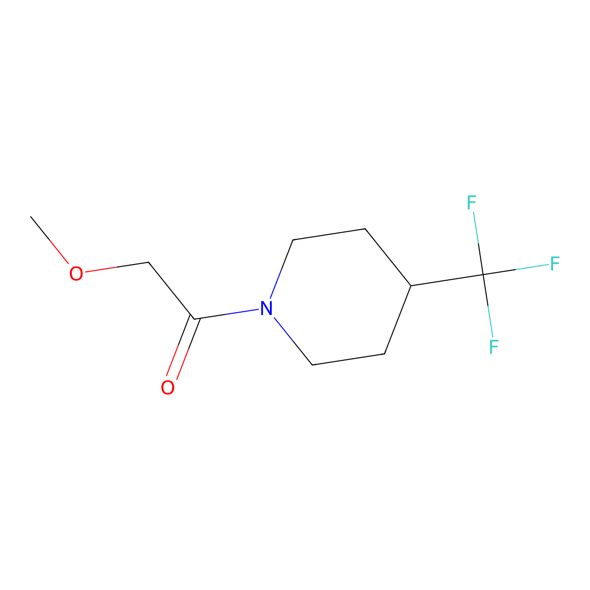 2-Methoxy-1-[4-(trifluoromethyl)piperidin-1-yl]ethan-1-one molecular structure, CAS 1495755-68-4