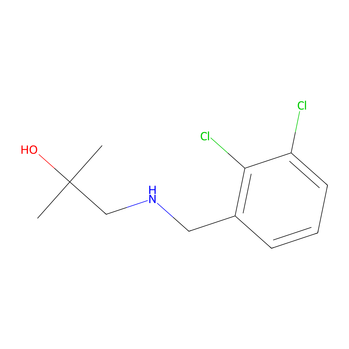 1-((2,3-Dichlorobenzyl)amino)-2-methylpropan-2-ol molecular structure, CAS 1495775-87-5