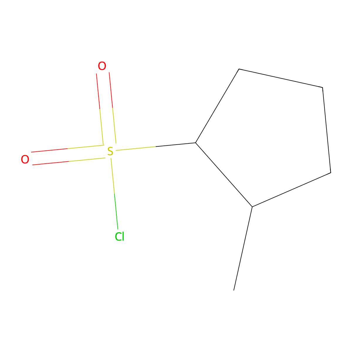 2-Methylcyclopentane-1-sulfonyl chloride molecular structure, CAS 1495792-59-0