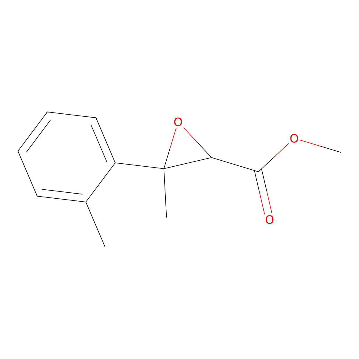 Methyl 3-methyl-3-(2-methylphenyl)oxirane-2-carboxylate molecular structure, CAS 1495793-16-2