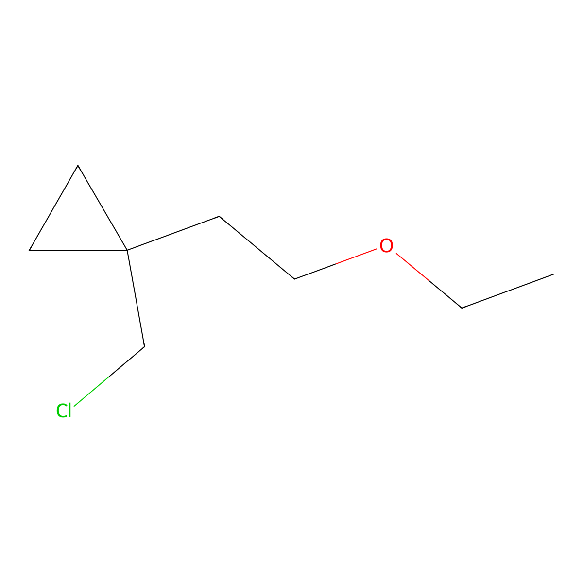 1-(Chloromethyl)-1-(2-ethoxyethyl)cyclopropane molecular structure, CAS 1495819-87-8