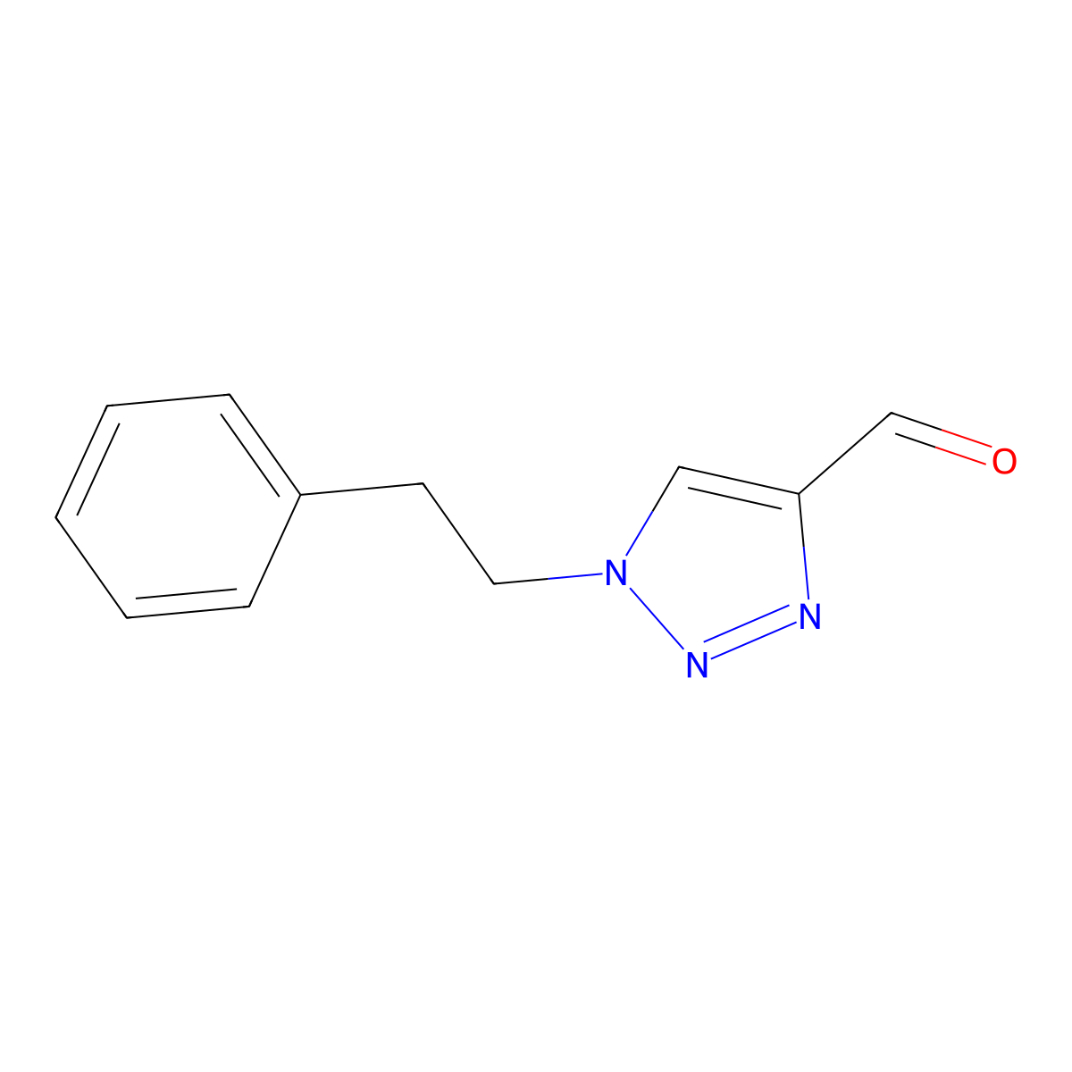1-(2-phenylethyl)-1H-1,2,3-triazole-4-carbaldehyde molecular structure, CAS 1495833-95-8
