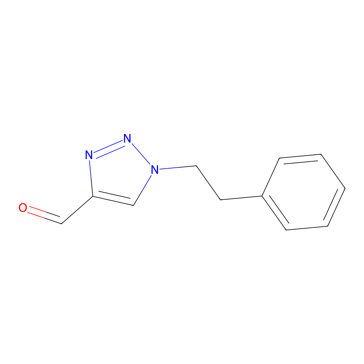 1-(2-phenylethyl)-1H-1,2,3-triazole-4-carbaldehyde molecular structure, CAS 1495833-95-8