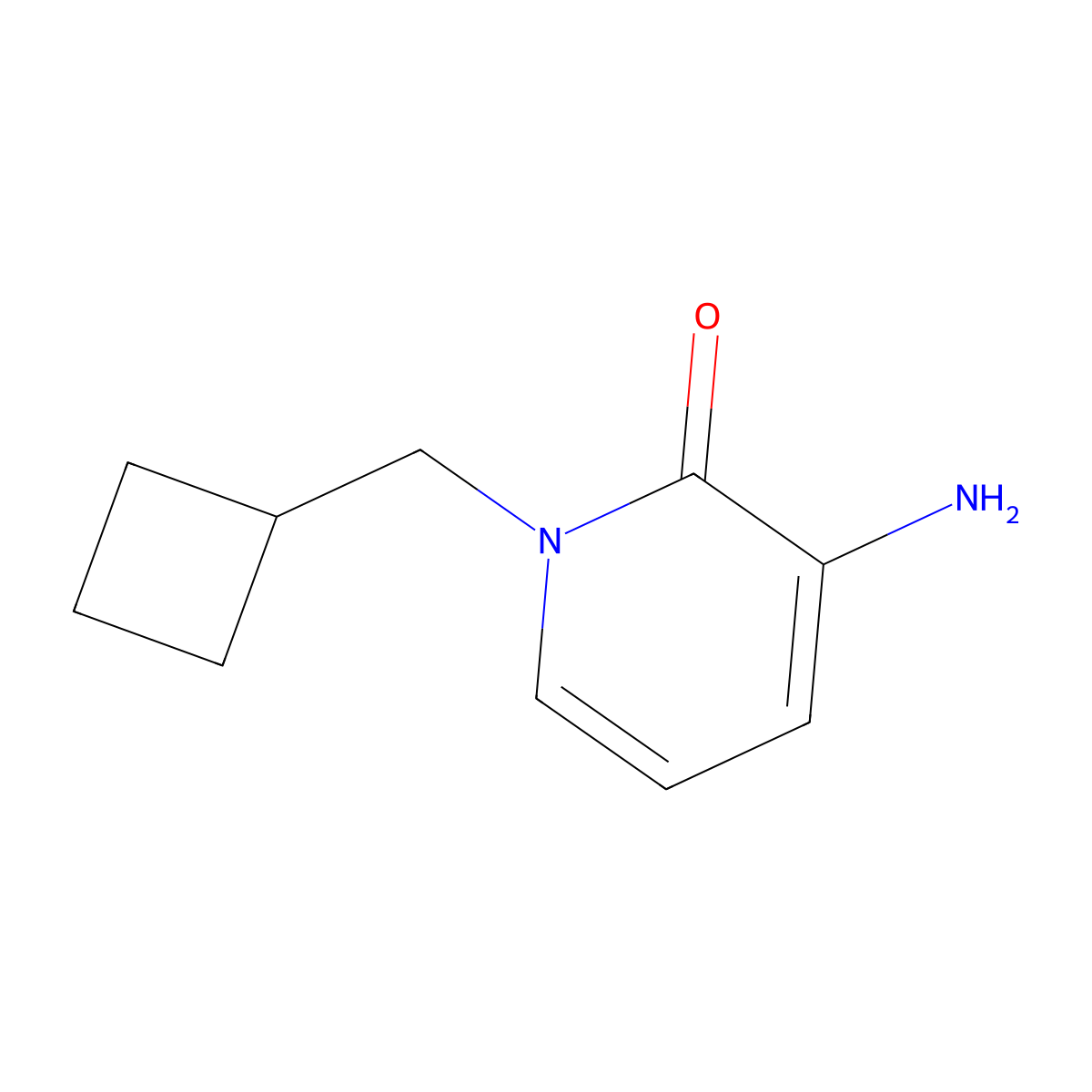 3-Amino-1-(cyclobutylmethyl)-1,2-dihydropyridin-2-one molecular structure, CAS 1495843-59-8