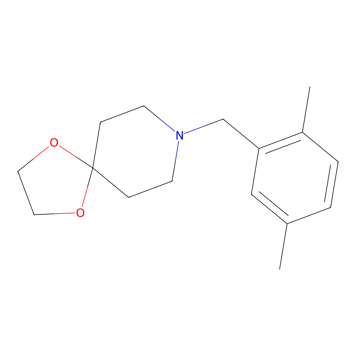 8-[(2,5-Dimethylphenyl)methyl]-1,4-dioxa-8-azaspiro[4.5]decane molecular structure, CAS 1495858-15-5