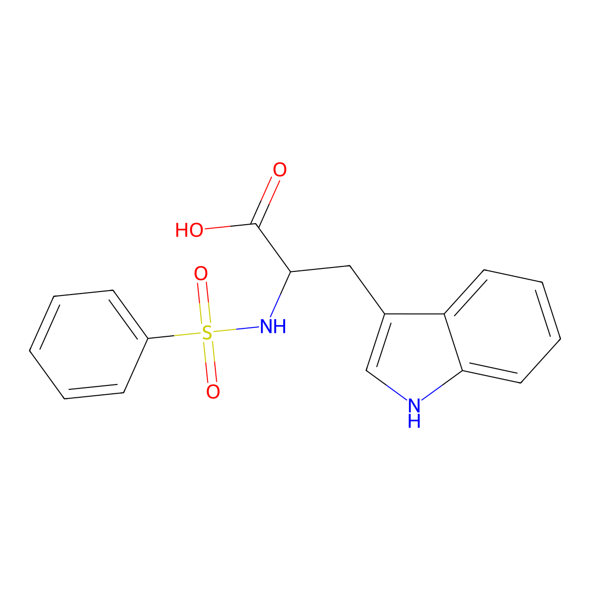 N-(phenylsulfonyl)-L-tryptophan molecular structure, CAS 149586-34-5