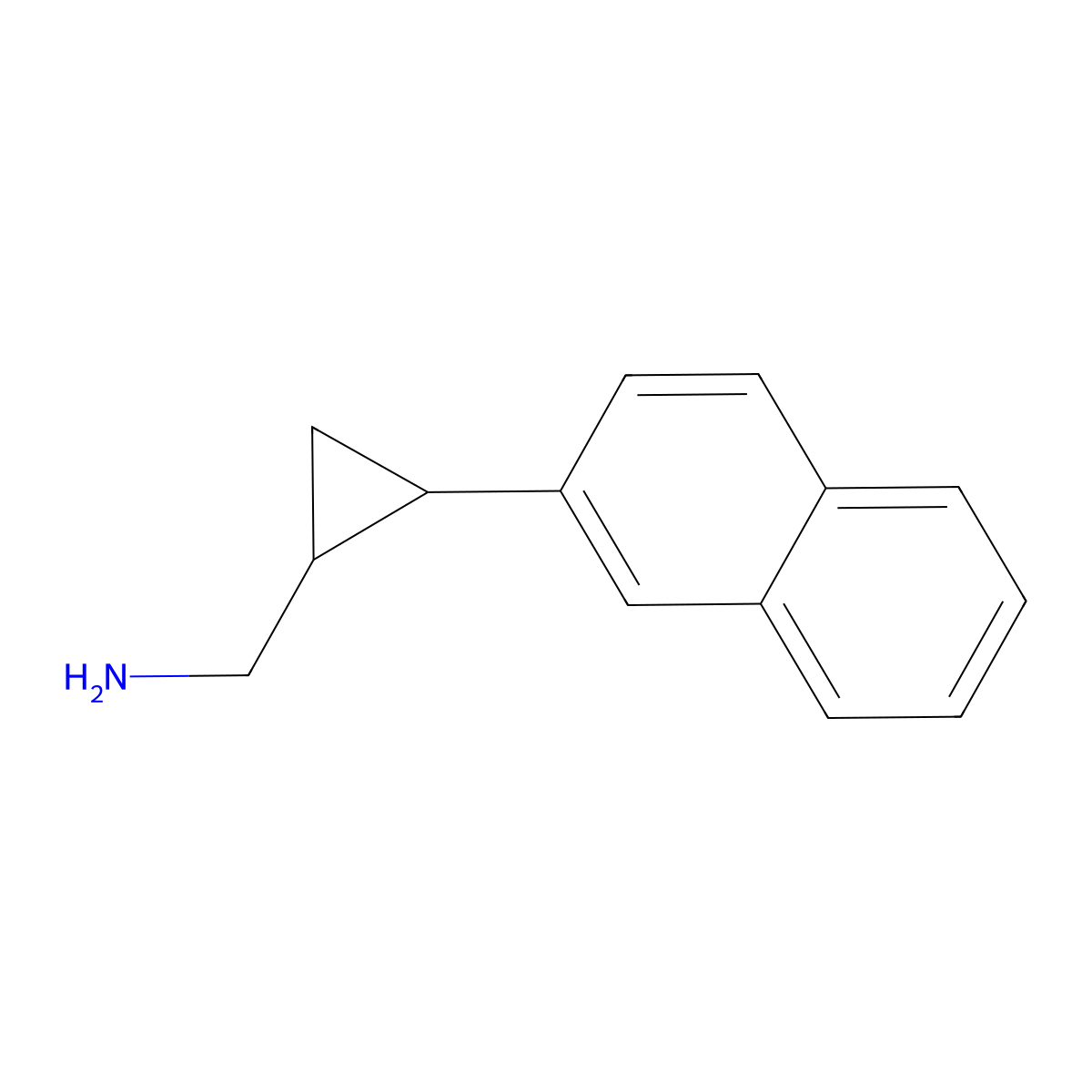 [2-(Naphthalen-2-yl)cyclopropyl]methanamine molecular structure, CAS 1495882-16-0
