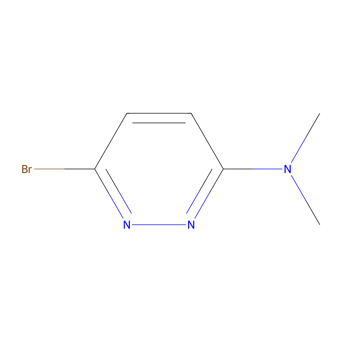 6-Bromo-N,N-dimethyl-3-pyridazinamine molecular structure, CAS 14959-33-2