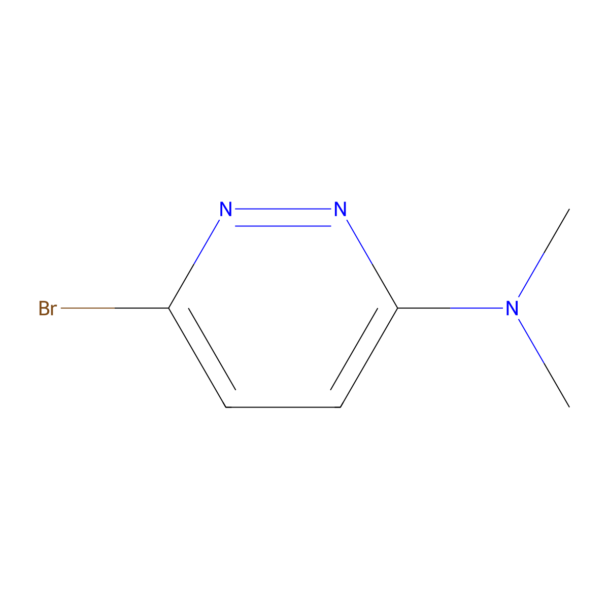 6-Bromo-N,N-dimethyl-3-pyridazinamine molecular structure, CAS 14959-33-2