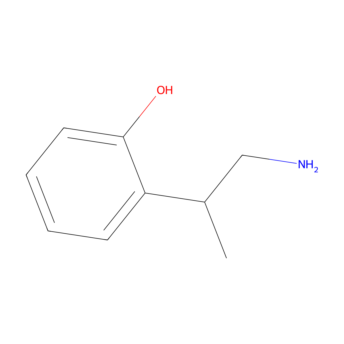 2-(1-Aminopropan-2-yl)phenol molecular structure, CAS 14959-82-1