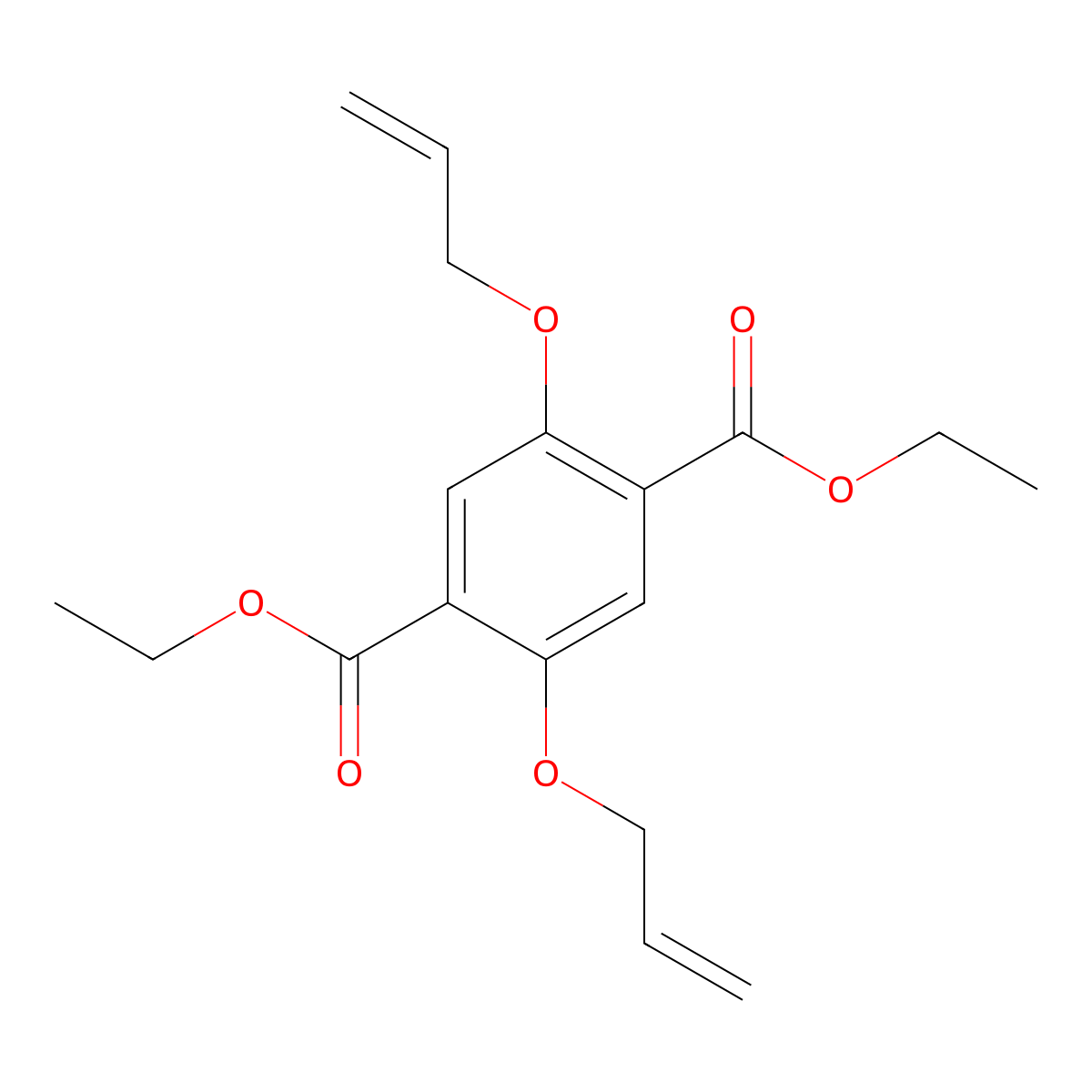 Diethyl 2,5-bis(allyloxy)terephthalate molecular structure, CAS 149590-59-0