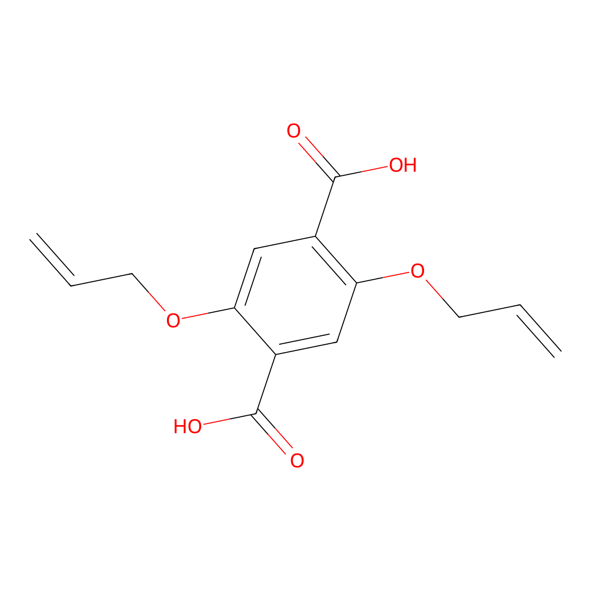 2,5-Bis(allyloxy)terephthalic acid molecular structure, CAS 149590-60-3