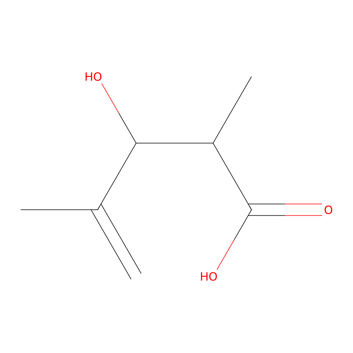 3-Hydroxy-2,4-dimethylpent-4-enoic acid molecular structure, CAS 1495911-29-9