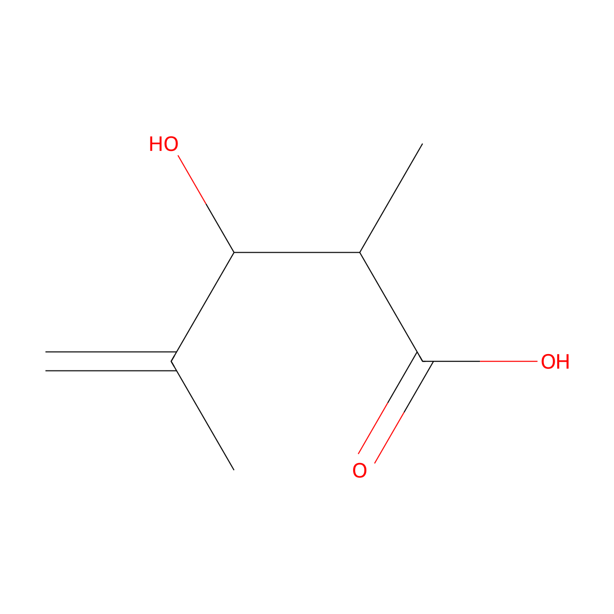 3-Hydroxy-2,4-dimethylpent-4-enoic acid molecular structure, CAS 1495911-29-9