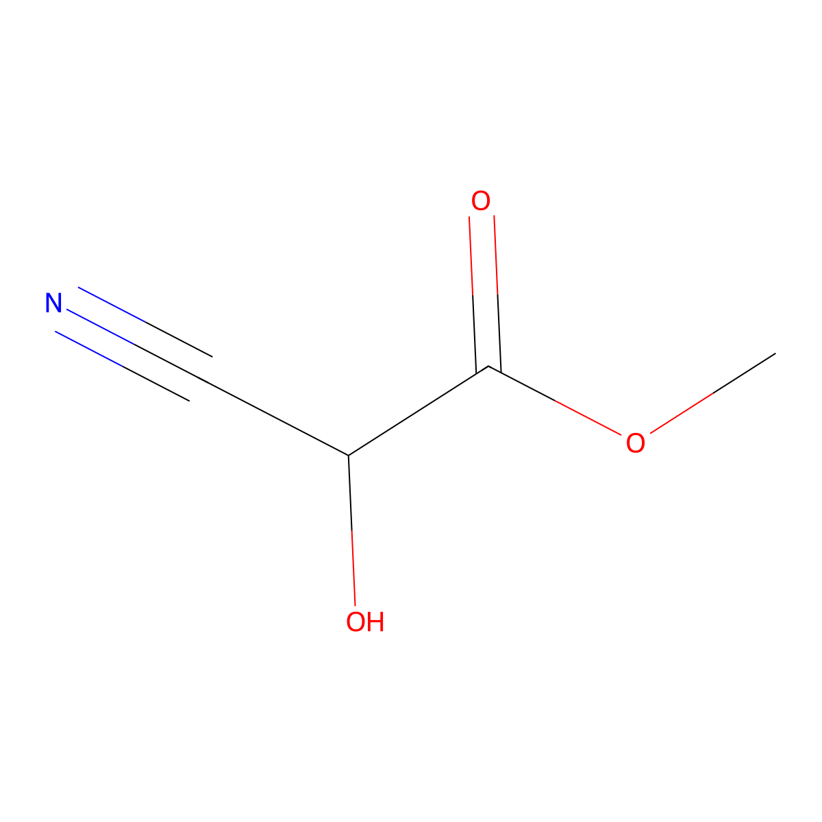 Methyl 2-cyano-2-hydroxyacetate molecular structure, CAS 1495924-95-2