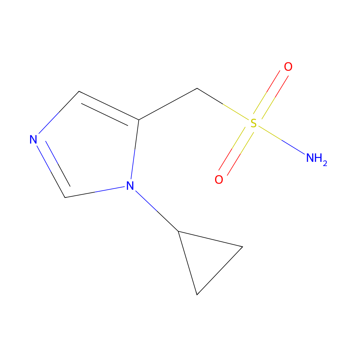 (1-Cyclopropyl-1H-imidazol-5-yl)methanesulfonamide molecular structure, CAS 1495931-68-4