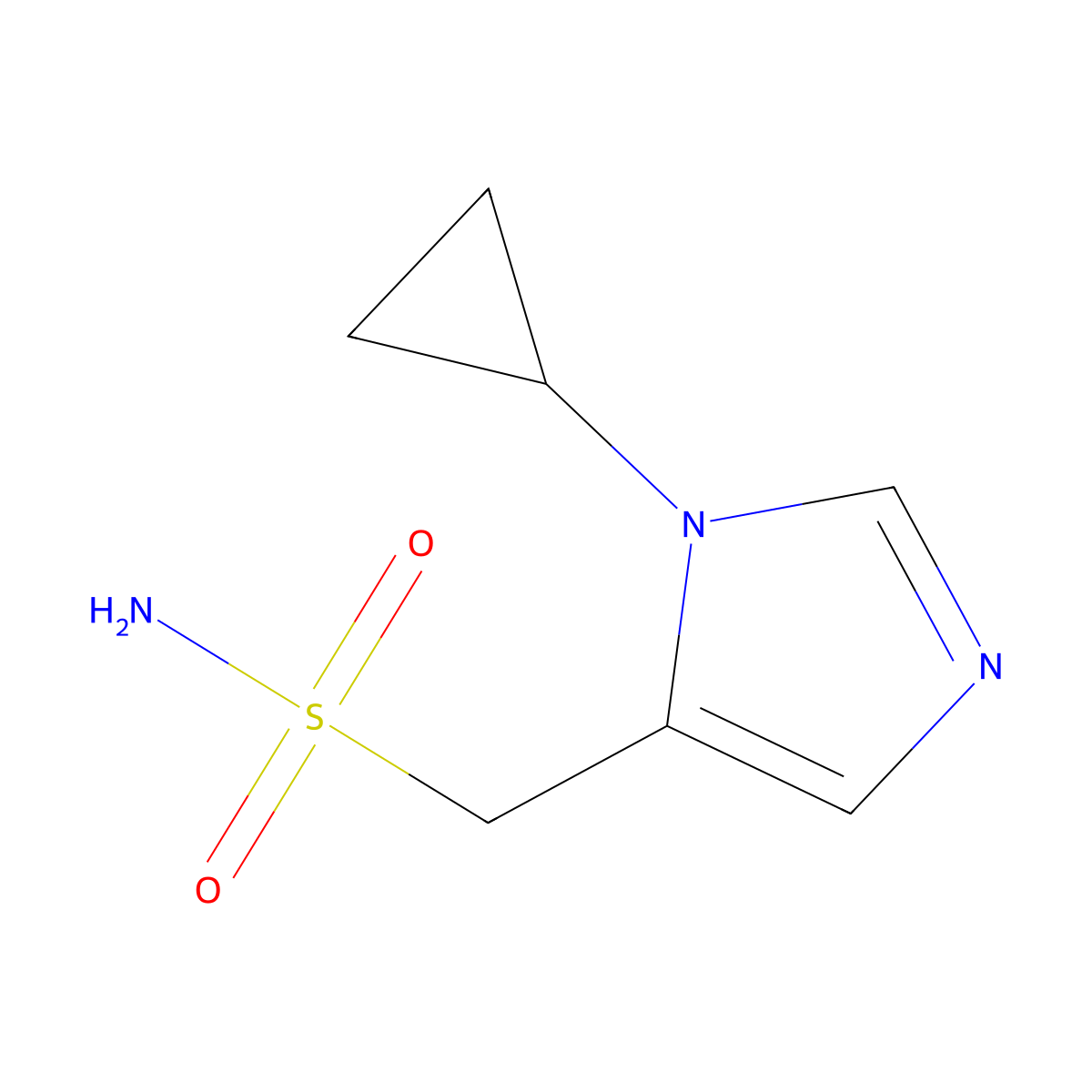 (1-Cyclopropyl-1H-imidazol-5-yl)methanesulfonamide molecular structure, CAS 1495931-68-4