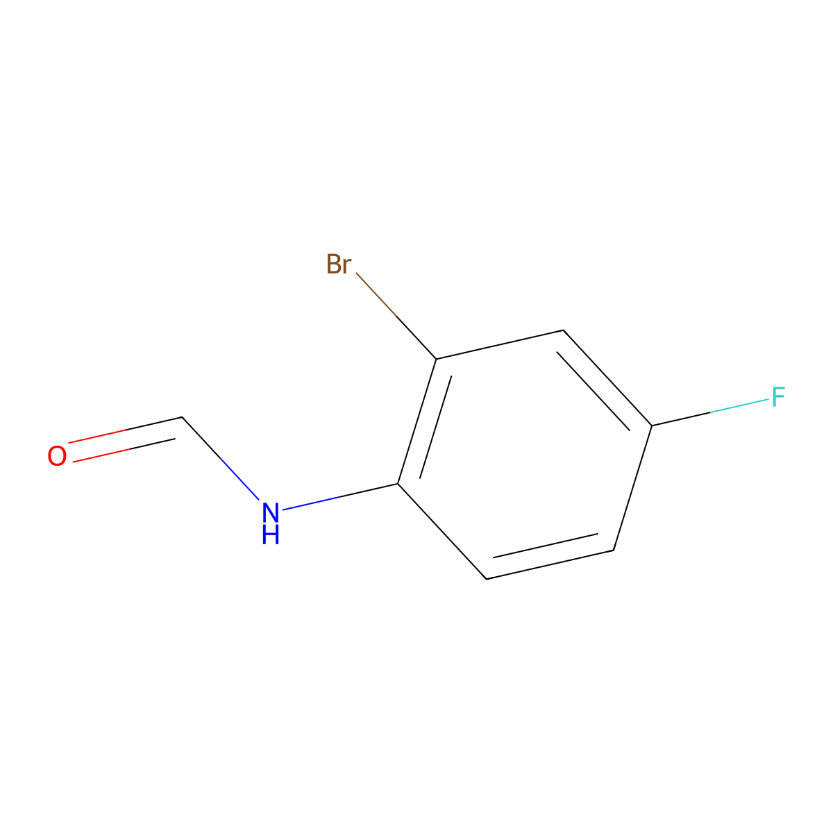 N-Formyl 2-bromo-4-fluoroaniline molecular structure, CAS 1495962-01-0