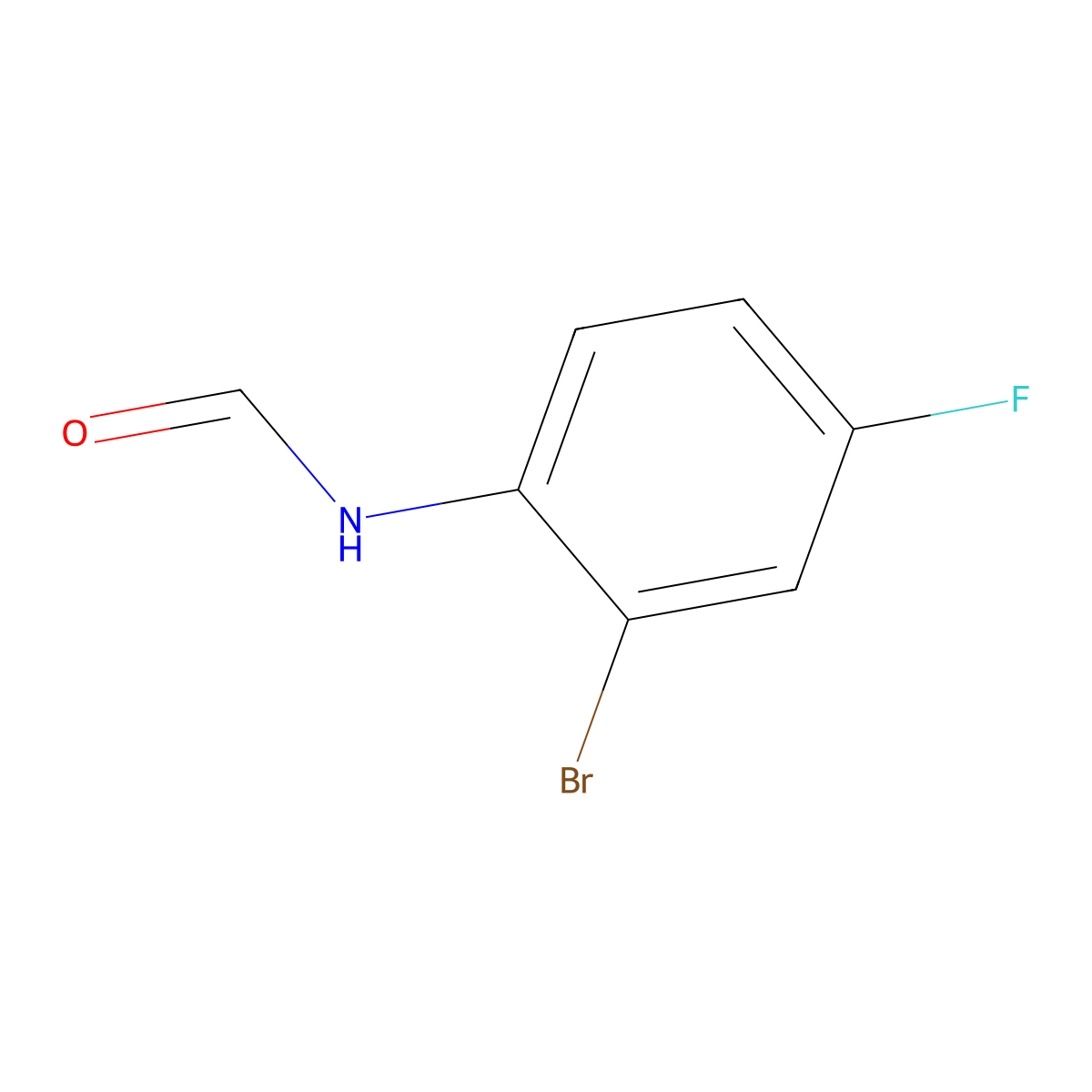 N-Formyl 2-bromo-4-fluoroaniline molecular structure, CAS 1495962-01-0