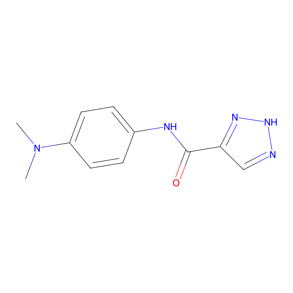 N-[4-(dimethylamino)phenyl]-1H-1,2,3-triazole-5-carboxamide molecular structure, CAS 1495969-81-7