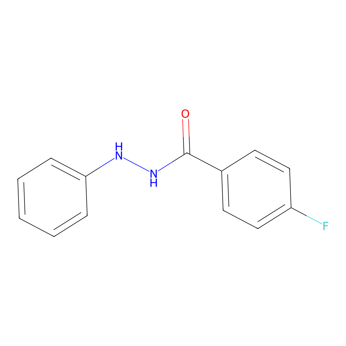 4-Fluorobenzoic acid 2-phenylhydrazide molecular structure, CAS 1496-02-2