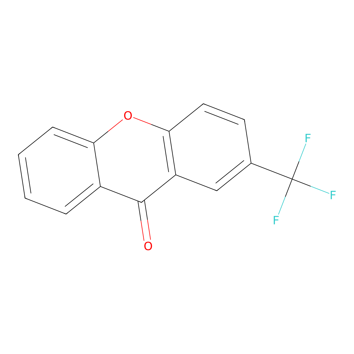 2-Trifluoromethyl-xanthen-9-one molecular structure, CAS 1496-15-7