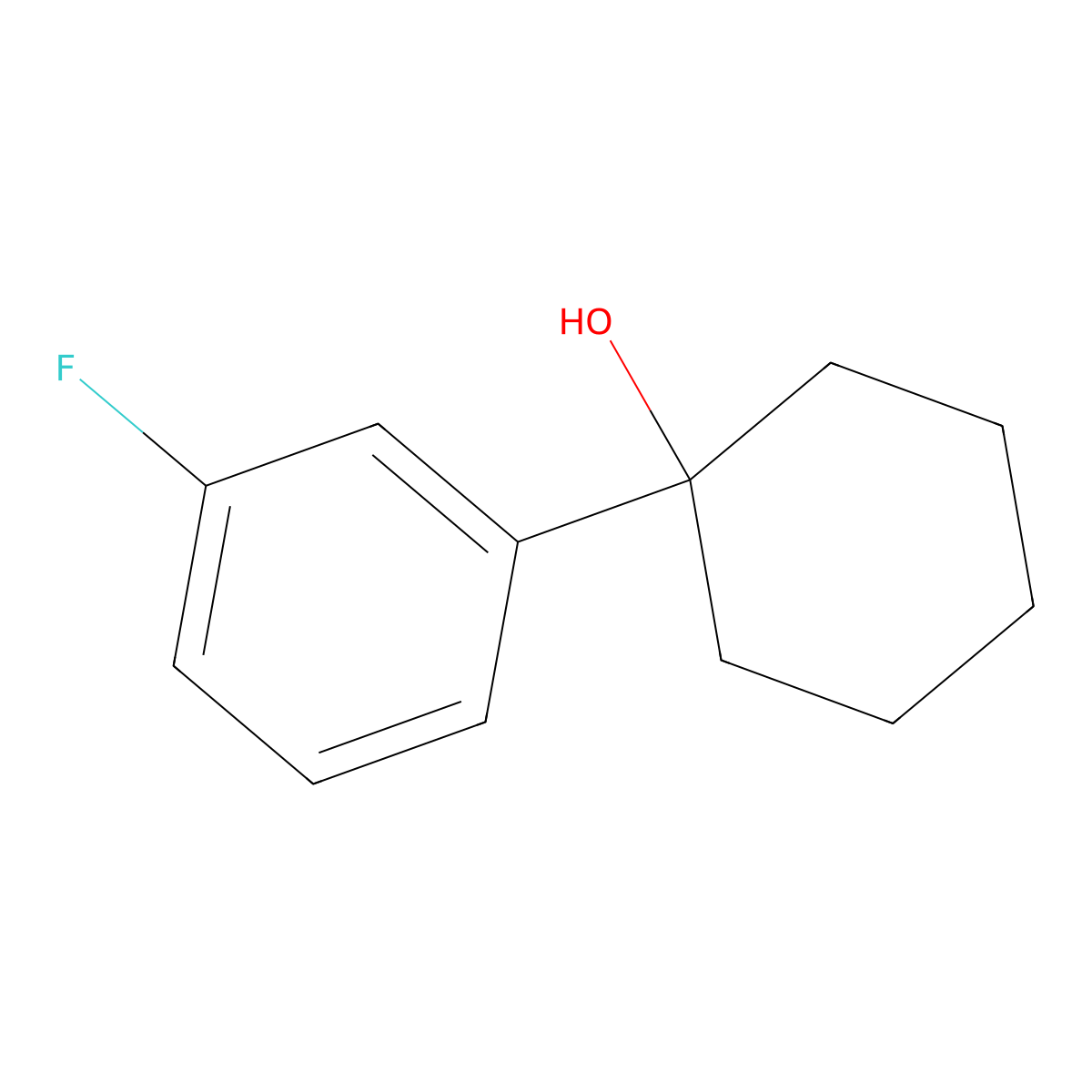 1-(3-Fluorophenyl)cyclohexan-1-ol molecular structure, CAS 1496-35-1