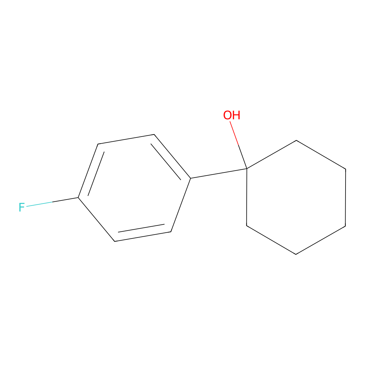 1-(4-Fluorophenyl)cyclohexanol molecular structure, CAS 1496-36-2