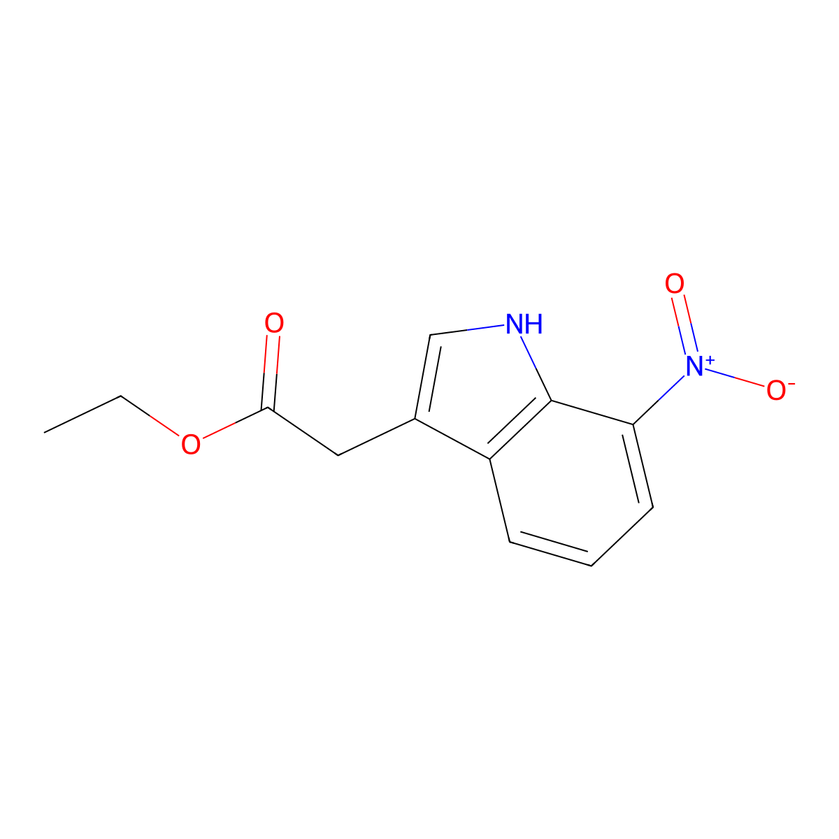 Ethyl 7-Nitroindole-3-acetate molecular structure, CAS 1496-80-6