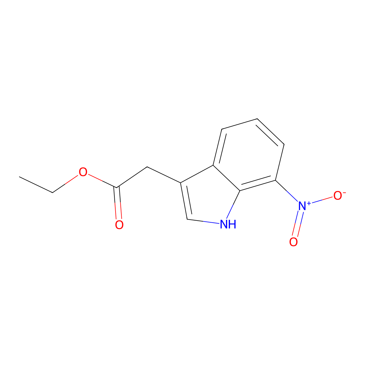Ethyl 7-Nitroindole-3-acetate molecular structure, CAS 1496-80-6
