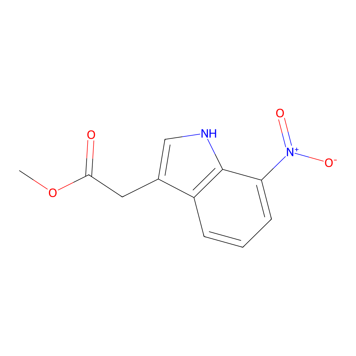 Methyl 7-Nitroindole-3-acetate molecular structure, CAS 1496-81-7