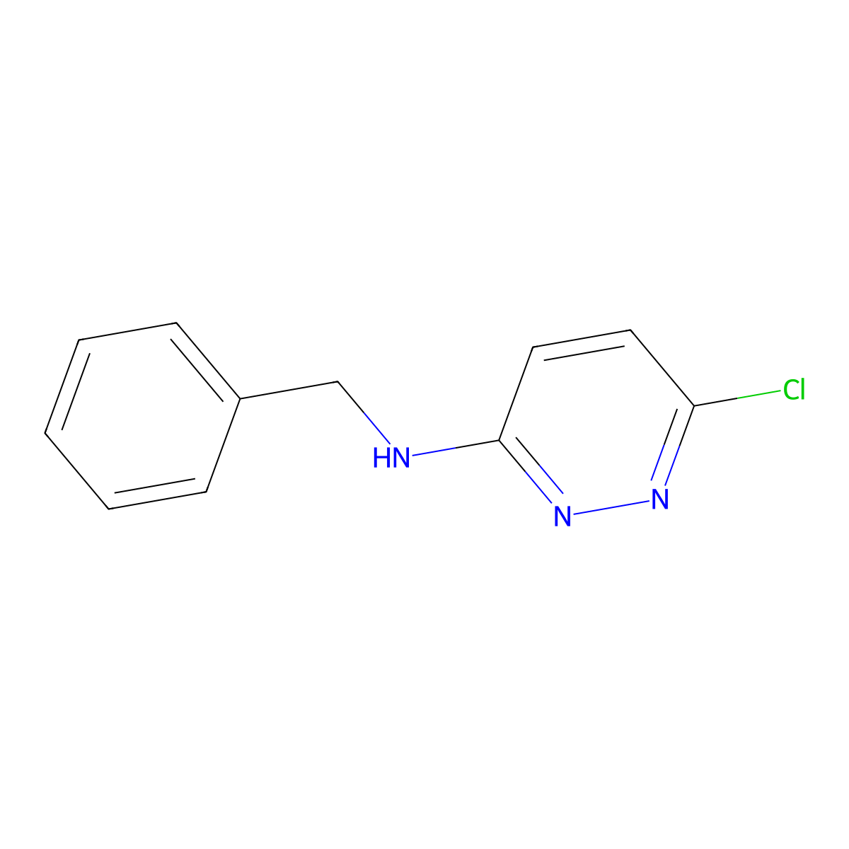 N-benzyl-6-chloropyridazin-3-amine molecular structure, CAS 1496-85-1