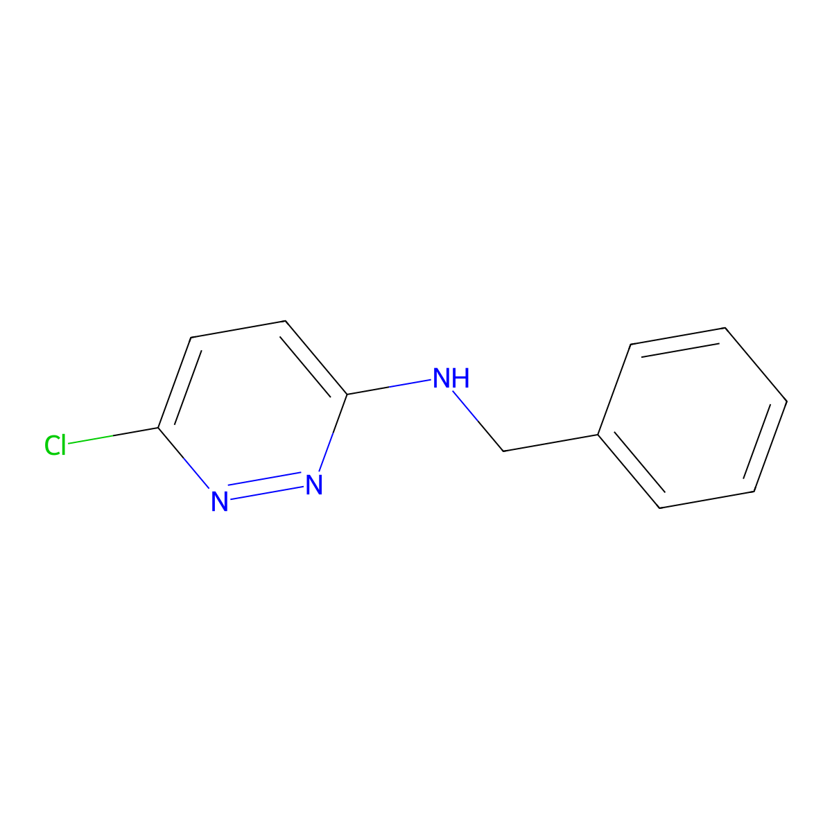 N-benzyl-6-chloropyridazin-3-amine molecular structure, CAS 1496-85-1