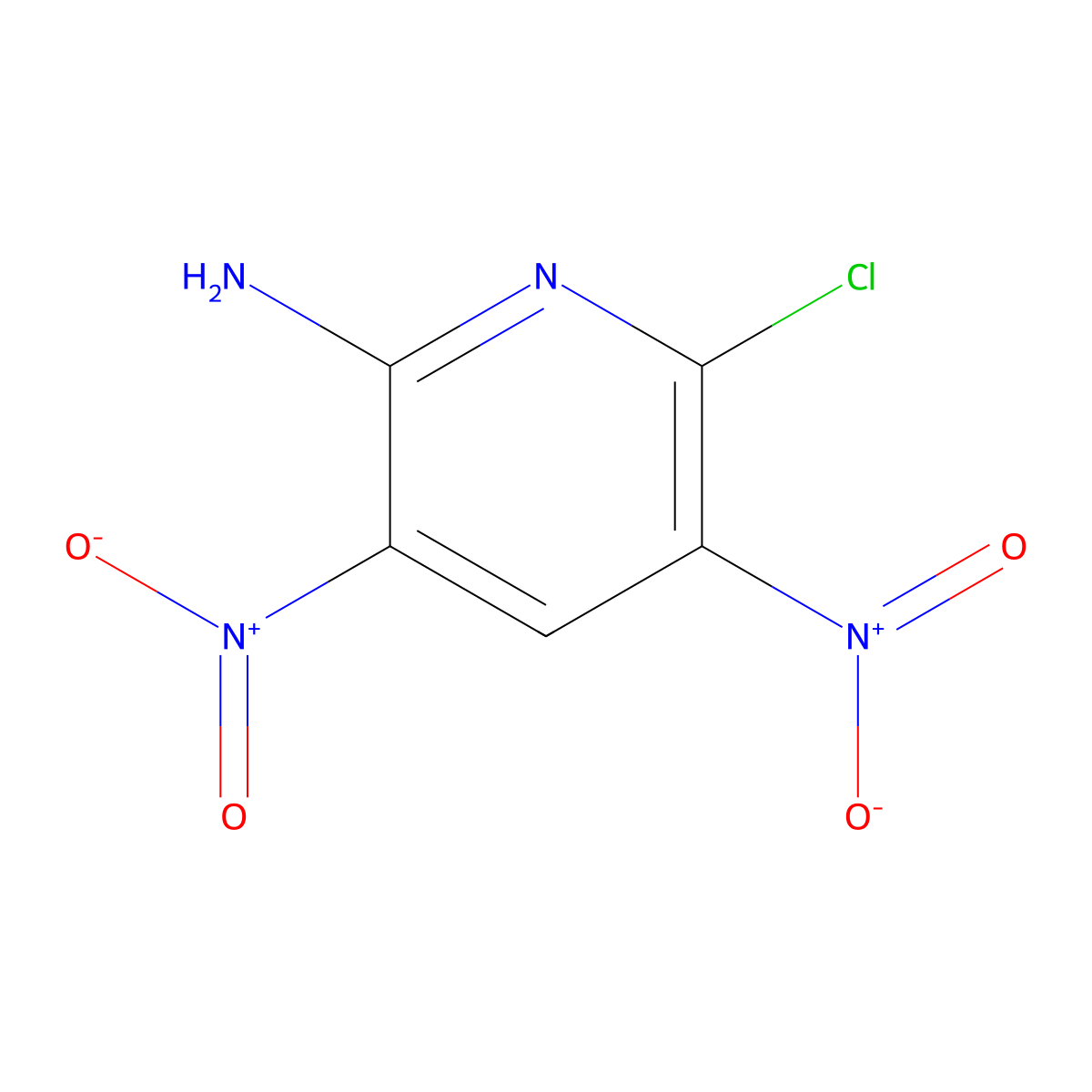 6-Chloro-3,5-dinitropyridin-2-amine molecular structure, CAS 149602-44-8