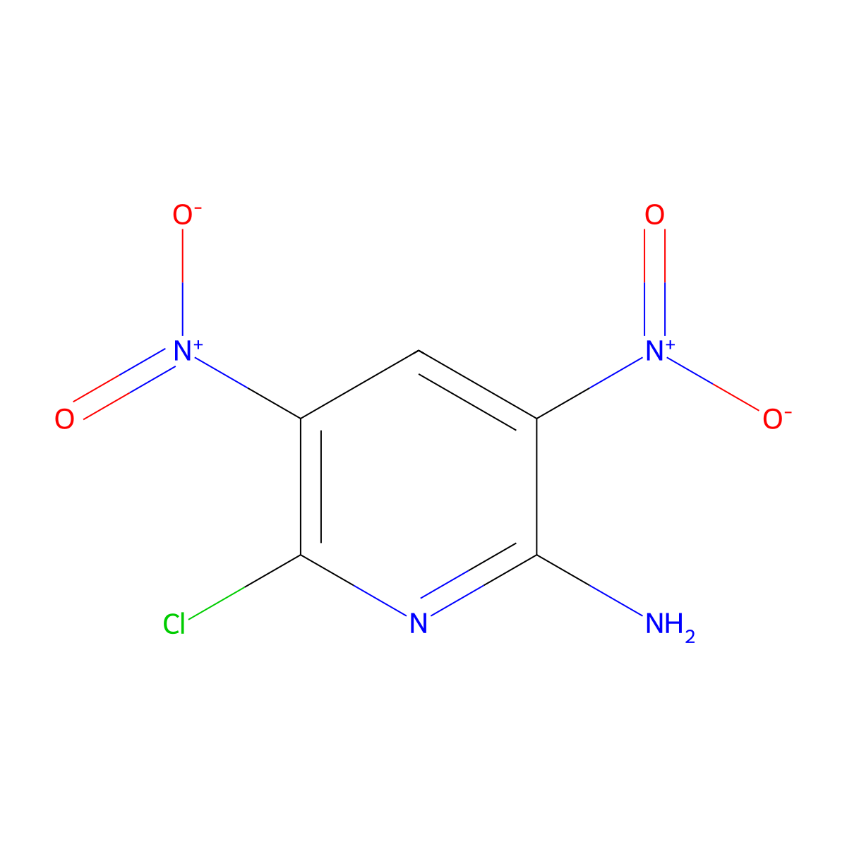 6-Chloro-3,5-dinitropyridin-2-amine molecular structure, CAS 149602-44-8