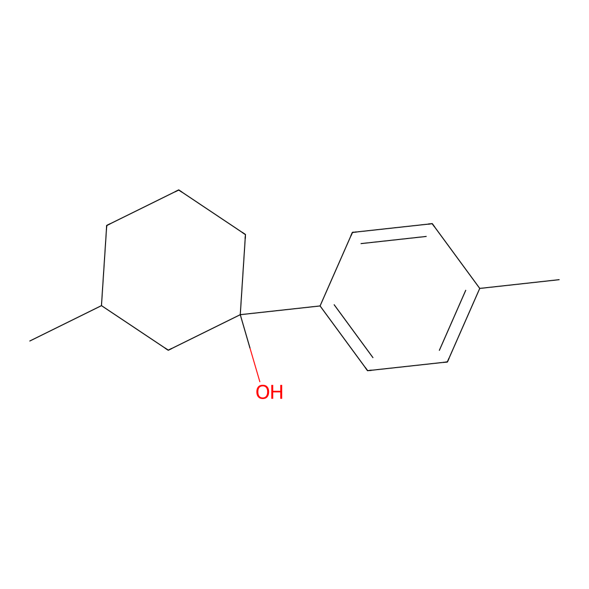 3-Methyl-1-(4-methylphenyl)cyclohexan-1-OL molecular structure, CAS 149602-69-7