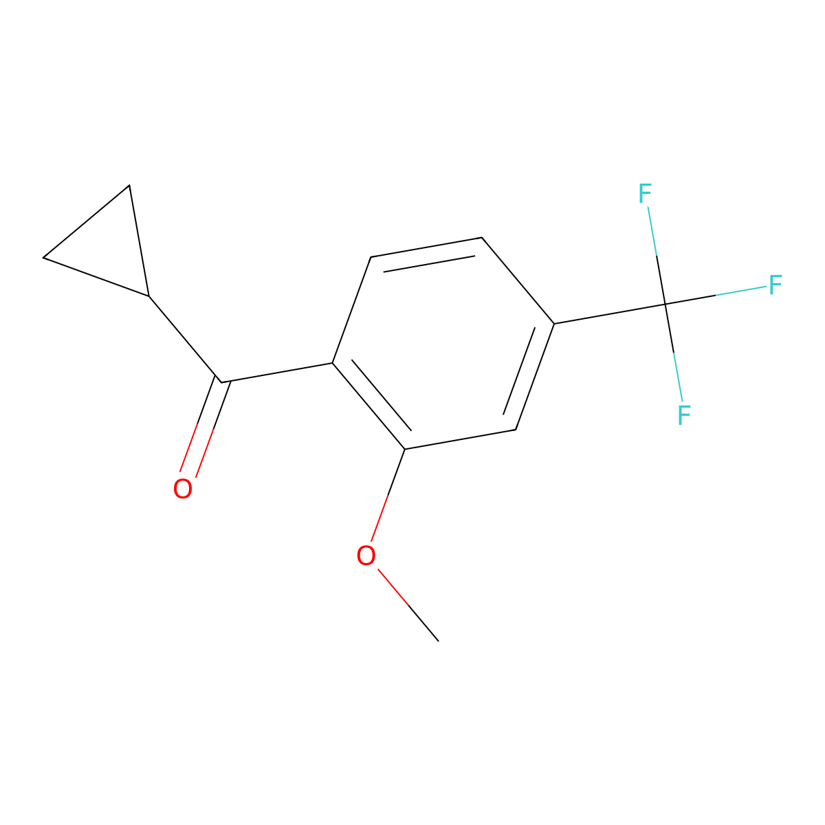 Cyclopropyl[2-methoxy-4-(trifluoromethyl)phenyl]methanone molecular structure, CAS 1496046-84-4