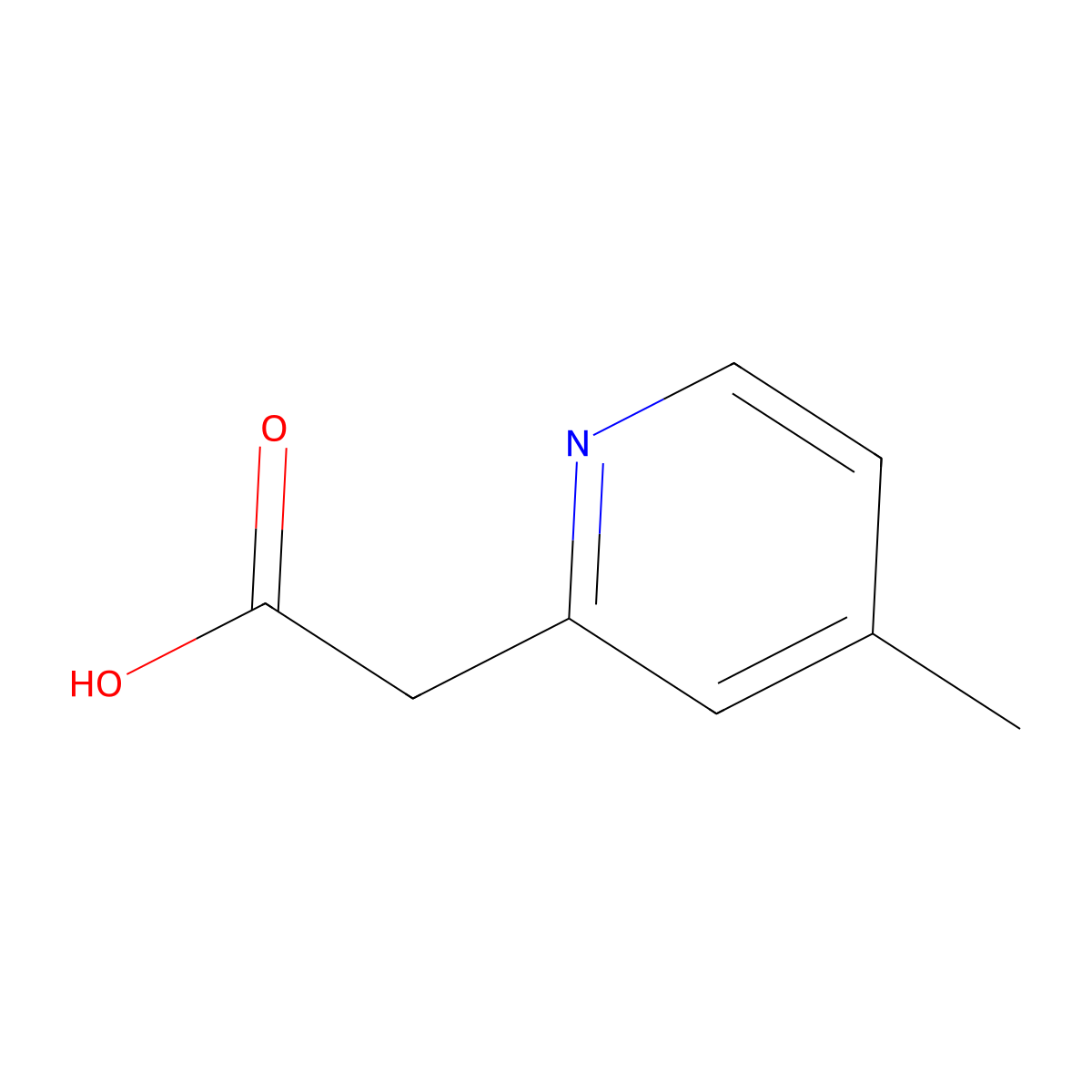 2-(4-Methylpyridin-2-YL)acetic acid molecular structure, CAS 149605-62-9