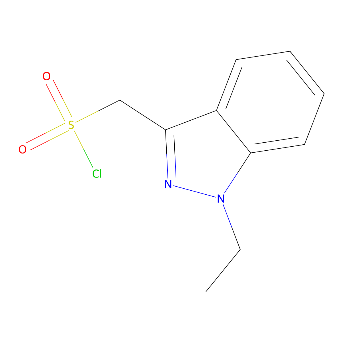 (1-Ethyl-1h-indazol-3-yl)methanesulfonyl chloride molecular structure, CAS 1496057-57-8