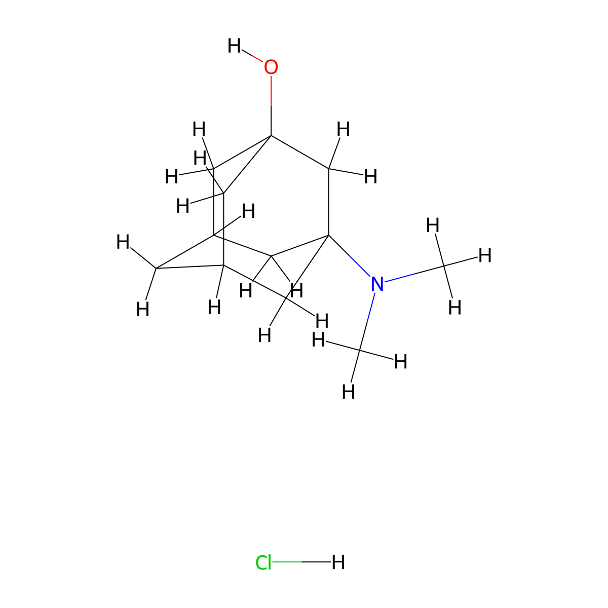 3-(Dimethylamino)adamantan-1-ol hydrochloride molecular structure, CAS 149607-01-2