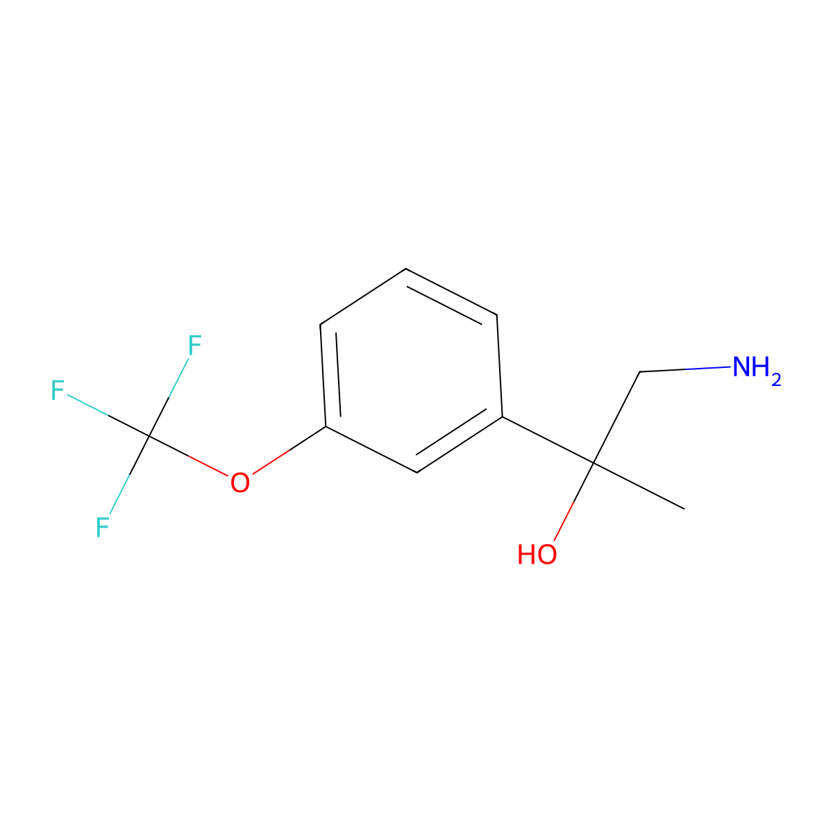 1-Amino-2-(3-(trifluoromethoxy)phenyl)propan-2-ol molecular structure, CAS 1496075-67-2