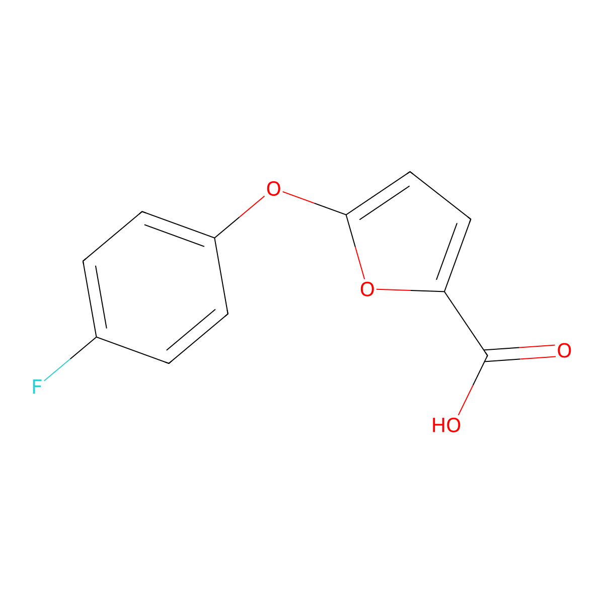 5-(4-fluorophenoxy)furan-2-carboxylic Acid molecular structure, CAS 149609-87-0