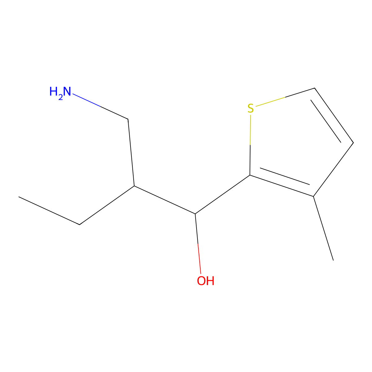 2-(Aminomethyl)-1-(3-methylthiophen-2-yl)butan-1-ol molecular structure, CAS 1496096-80-0
