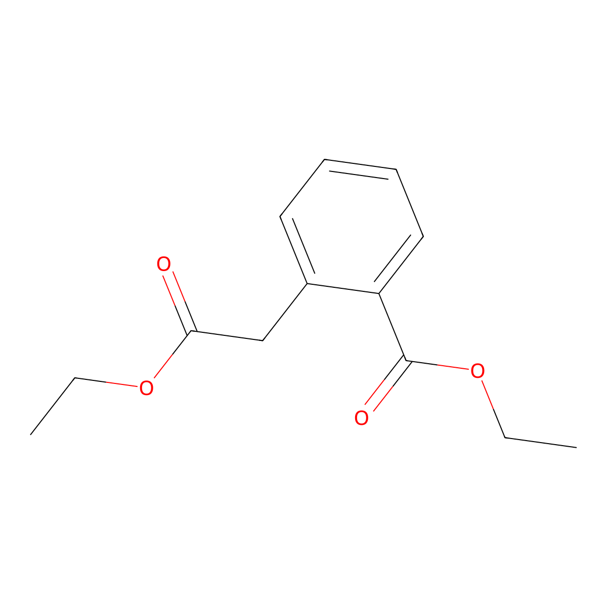 Ethyl 2-(2-ethoxy-2-oxoethyl)benzoate molecular structure, CAS 14961-34-3