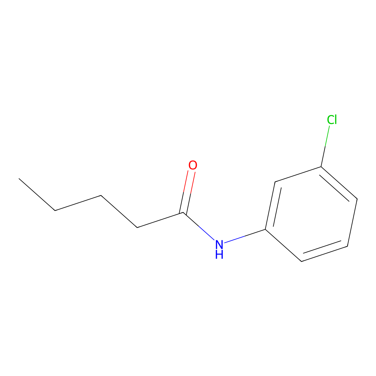 N-(3-chlorophenyl)pentanamide molecular structure, CAS 14961-93-4