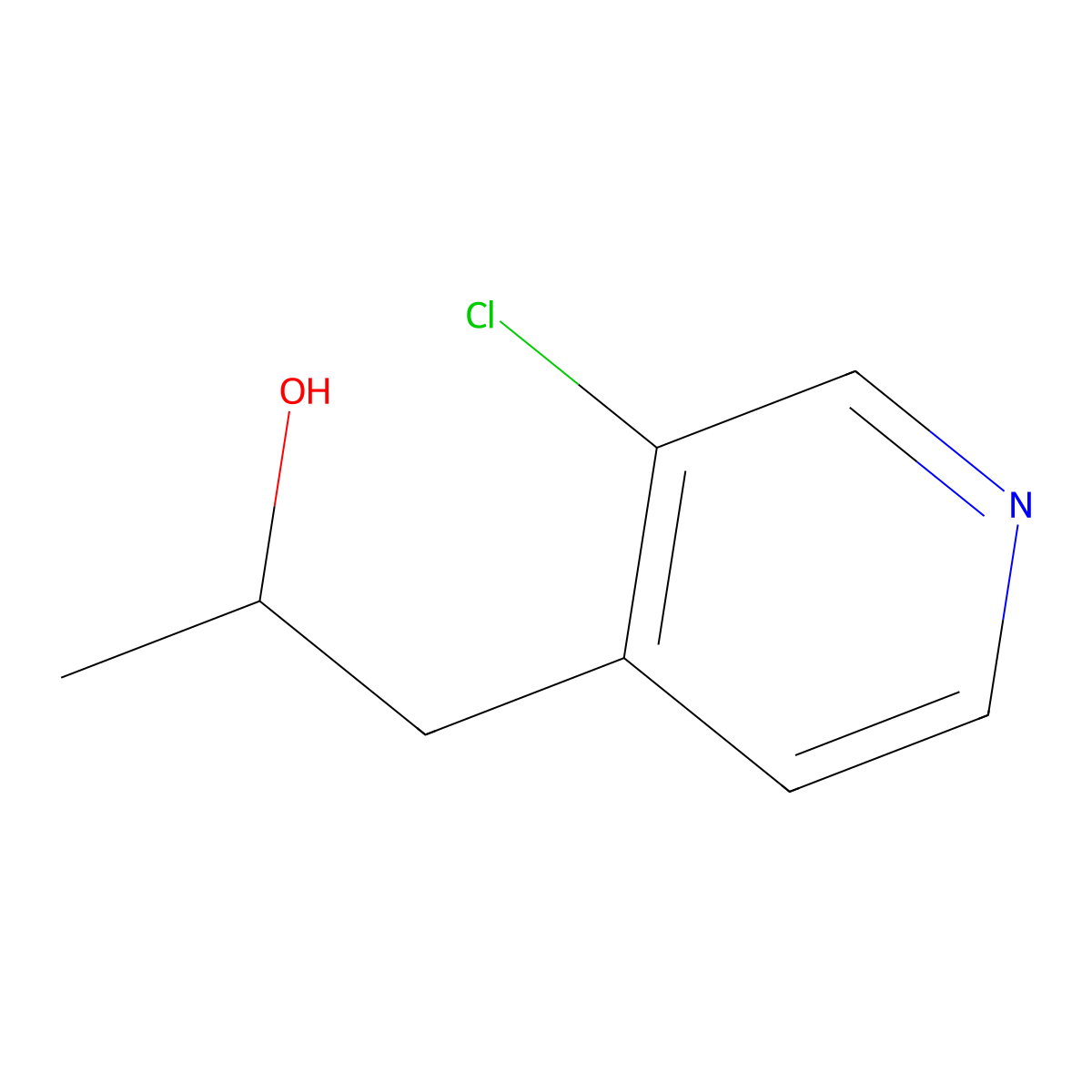 1-(3-Chloropyridin-4-yl)propan-2-ol molecular structure, CAS 1496103-80-0