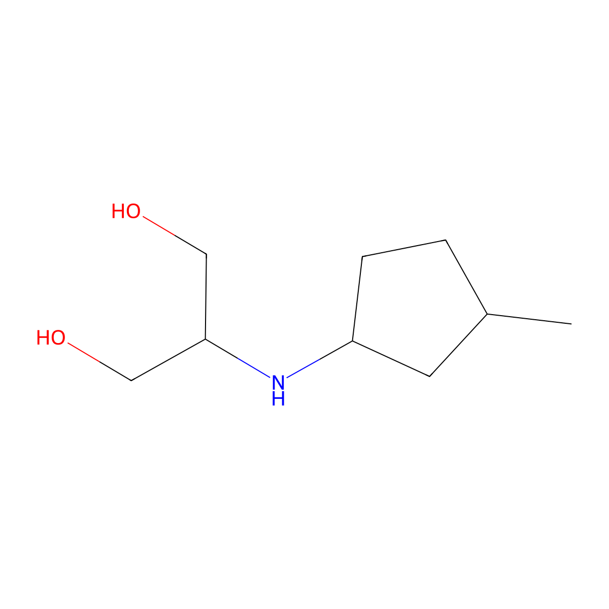 2-[(3-Methylcyclopentyl)amino]propane-1,3-diol molecular structure, CAS 1496111-72-8