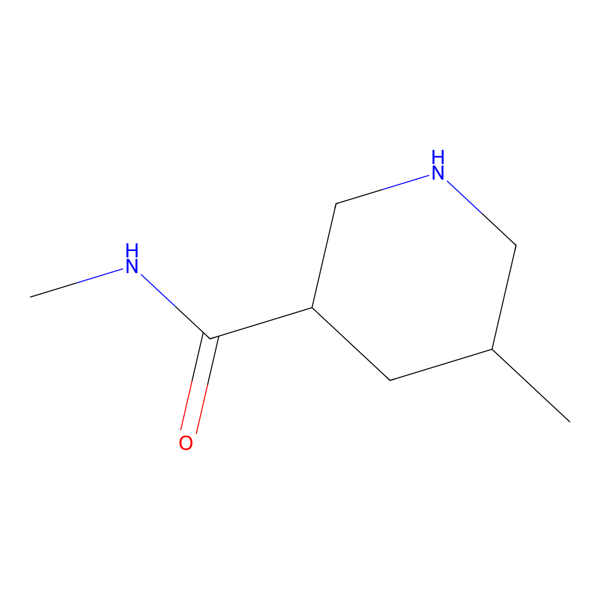 N,5-dimethylpiperidine-3-carboxamide molecular structure, CAS 1496117-89-5