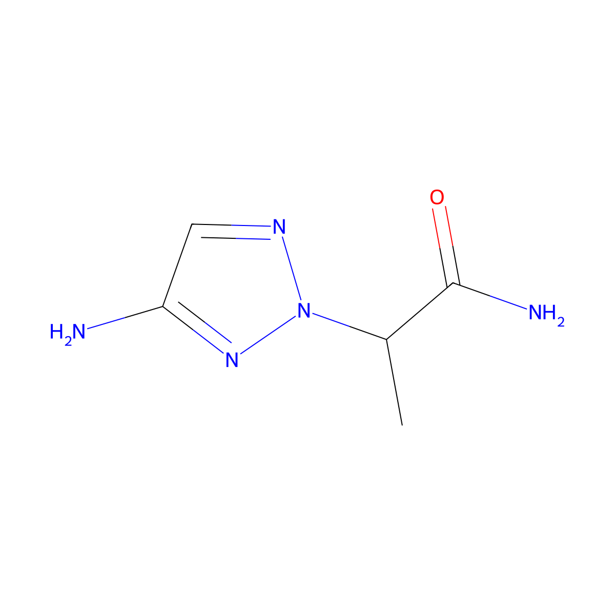 2-(4-Amino-2H-1,2,3-triazol-2-yl)propanamide molecular structure, CAS 1496125-05-3